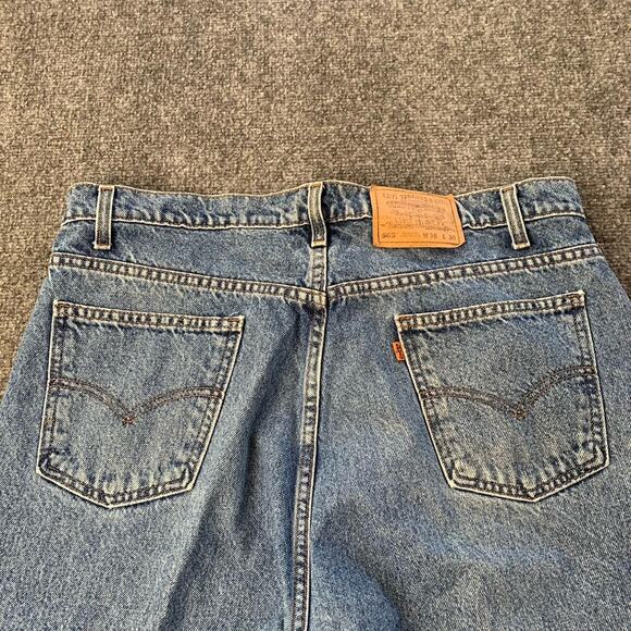 Vintage Levi’s 505 Orange Tab Mens Jeans Regular Fit Size 38x30 (Actual 37x30) - Picture 3 of 16